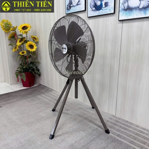 Quạt 4 chân 5 cánh HUPA DC2200 nâu + điều khiểnjpg (1)