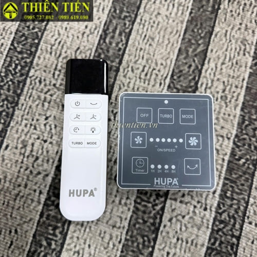 Quạt 4 chân 5 cánh HUPA DC2200 nâu + điều khiểnjpg (5)