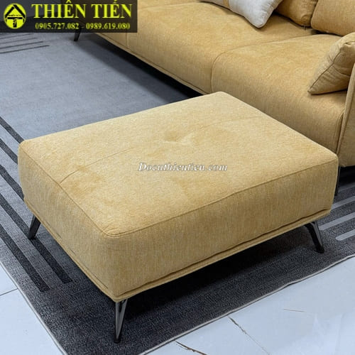 Sofa góc L nệm nỉ vàng(k bàn)(Hàng mới) (4)