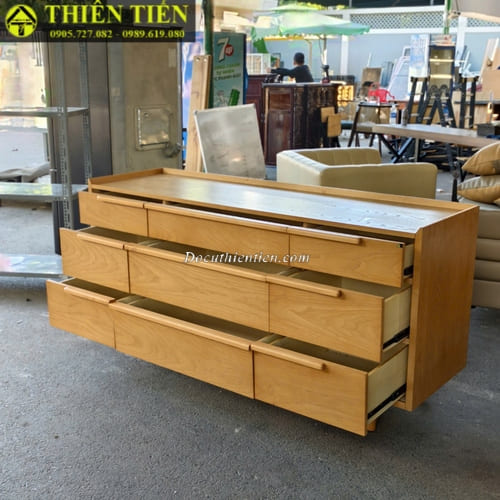 Tủ gỗ sồi 9 ngăn (2)