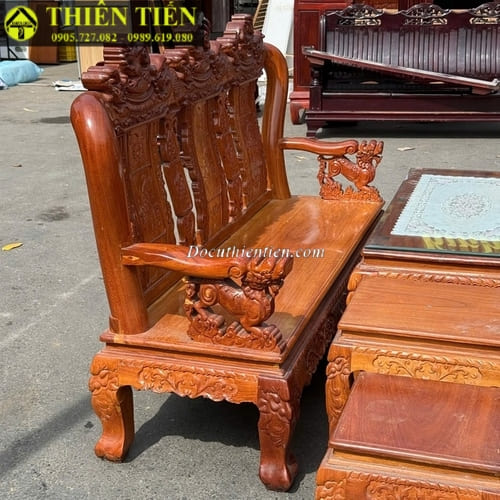 Bộ salon tay 10 gỗ gõ đỏ (1)