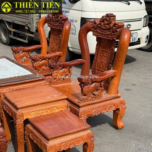Bộ salon tay 10 gỗ gõ đỏ (2)