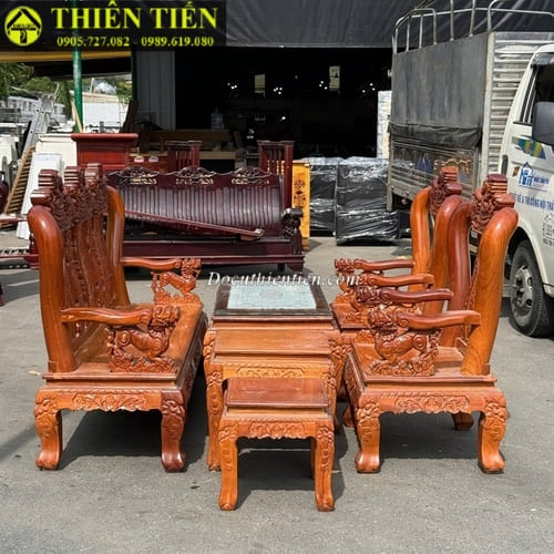 Bộ salon tay 10 gỗ gõ đỏ (3)