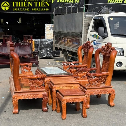 Bộ salon tay 10 gỗ gõ đỏ (4)