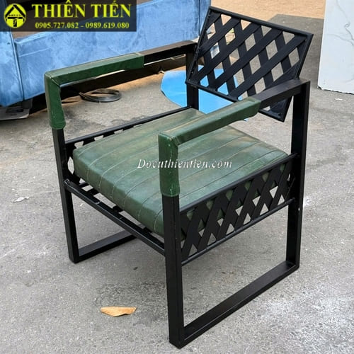 Ghế sofa đơn xanh (2)