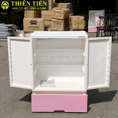 Tủ nhựa trẻ em 2 cánh Sunhouse KS-CA950G1 (2)