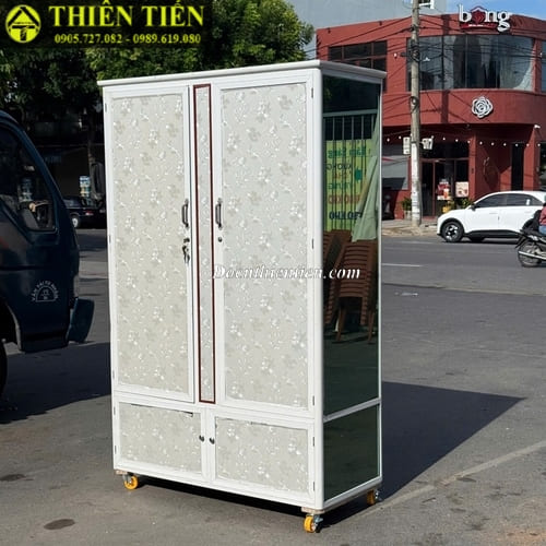 Tủ quần áo 2 cánh nhôm kính (1)