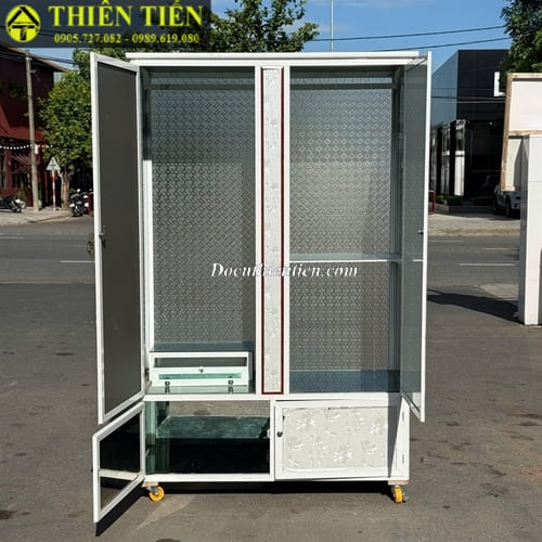 Tủ quần áo 2 cánh nhôm kính (4)