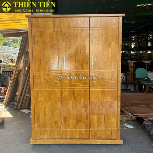 Tủ quần áo 3 cánh gỗ ghép (4)