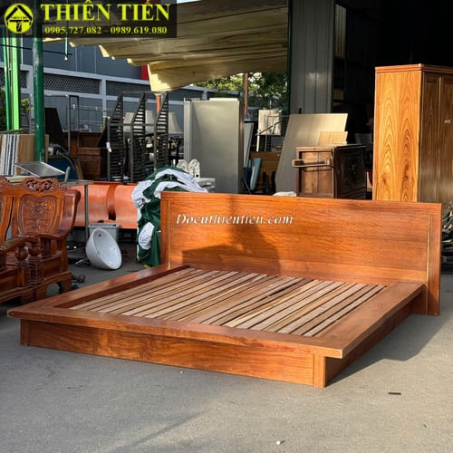 Giường 1m8 gỗ xoan đào (3)