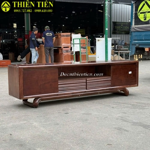 Kệ tivi 2m gỗ óc chó -1 (1)
