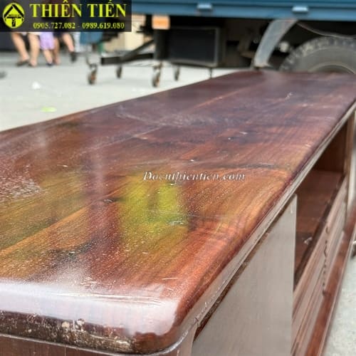Kệ tivi 2m gỗ óc chó -1 (2)