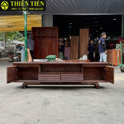 Kệ tivi 2m gỗ óc chó -1 (4)