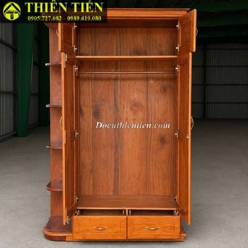 Tủ quần áo 2 cánh kèm kệ (2)