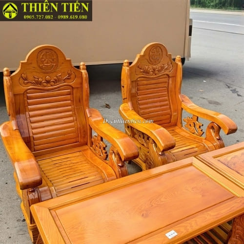 Bộ salon gỗ pơ mu (3)