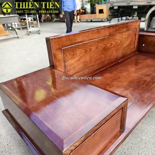 Bộ salon góc thuyền 2m8 (k nệm) (1)