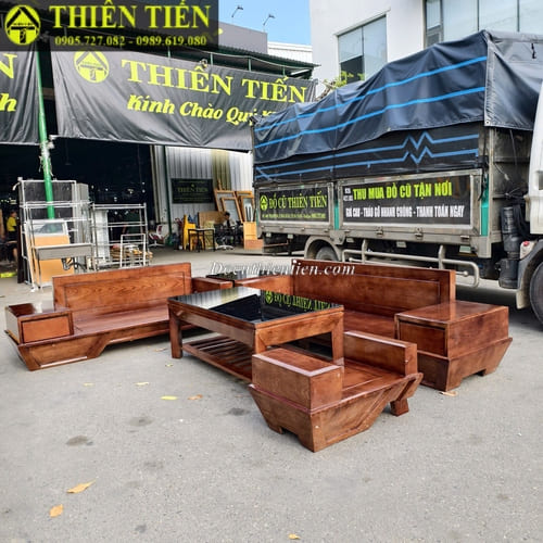 Bộ salon góc thuyền 2m8 (k nệm) (4)