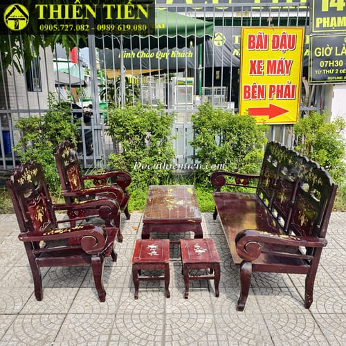 Bộ salon xưa tay cuốn (2)