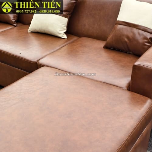 Bộ sofa góc L da bò (k bàn) (2)