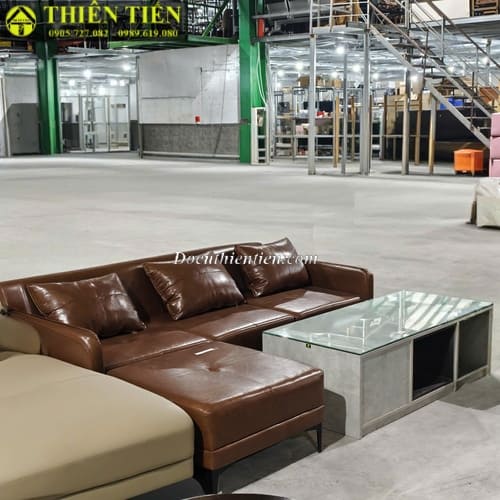 Bộ sofa góc L da bò (k bàn) (3)
