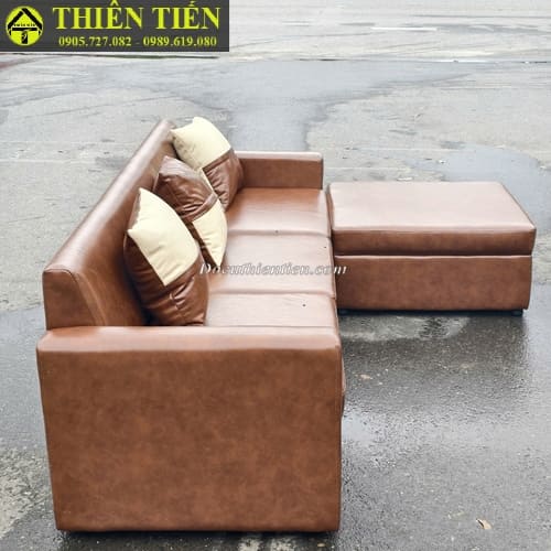 Bộ sofa góc L da bò (k bàn) (3)