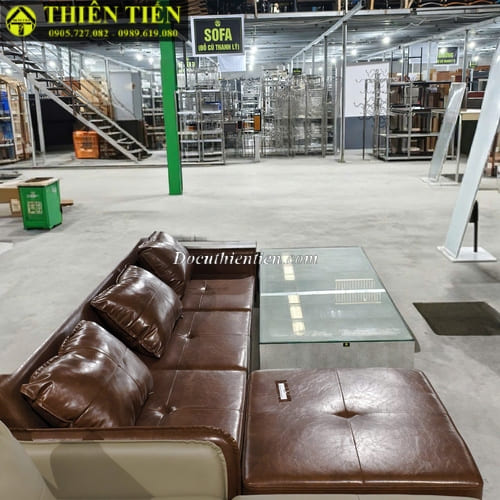 Bộ sofa góc L da bò (k bàn) (4)