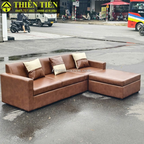 Bộ sofa góc L da bò (k bàn) (4)