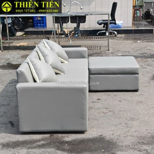 Bộ sofa góc L xám (k bàn) (1)