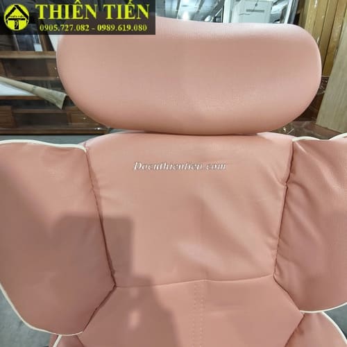 Ghế xoay da có tựa đầu hồng (1)