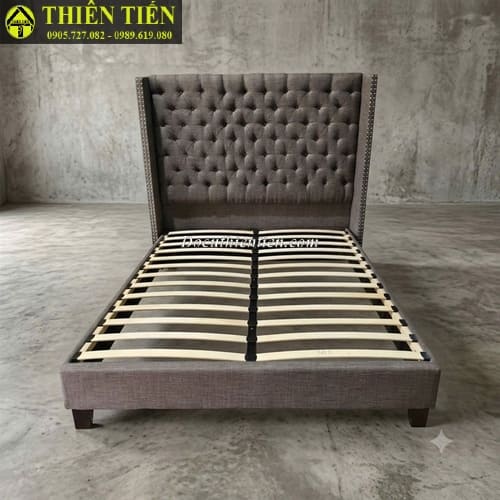 Giường 1m6 D3014Q ( nệm nỉ) (2)