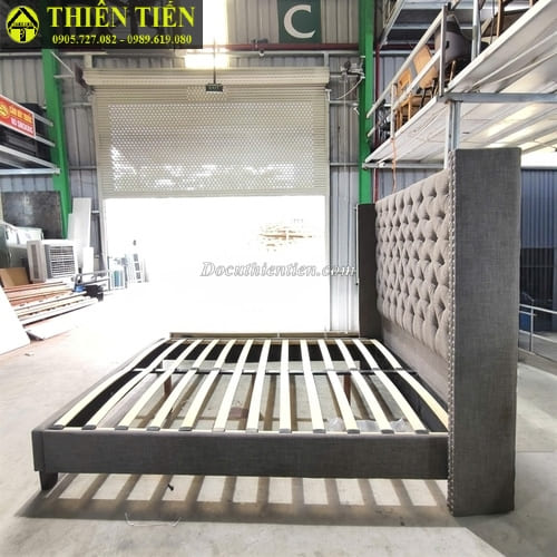 Giường 1m6 D3014Q ( nệm nỉ) (3)