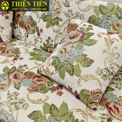 HL-Sofa bed khung gỗ sồi hoa lá (Hàng mới) (4)