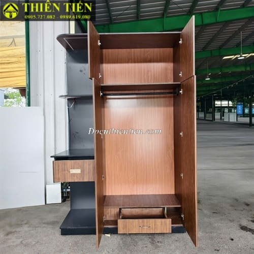 Tủ quần áo 2 cánh kèm kệ (2)