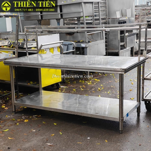 Bàn bếp inox kèm kệ (3)