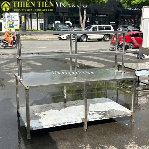 Bàn bếp inox kèm kệ (4)
