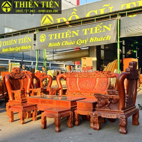 Bộ salon gỗ gõ đỏ 7 món tay 11 (3)