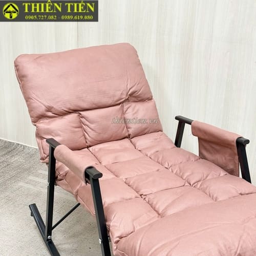 Ghế bập bênh HỒNG giả da (4)