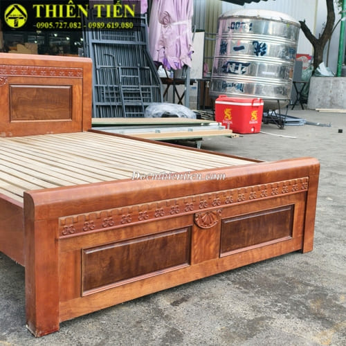 Giường 1m4 gỗ xoan đào (1)