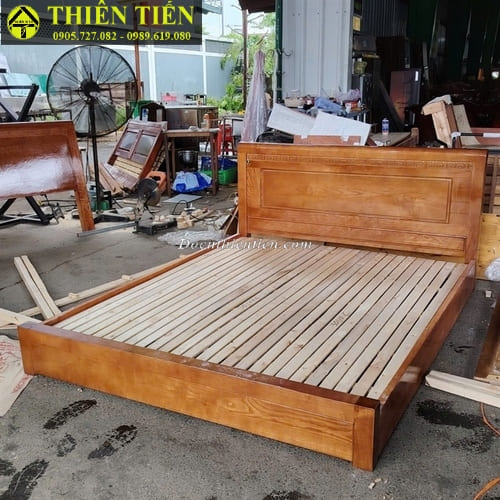 Giường 1m6 gỗ sồi (3)