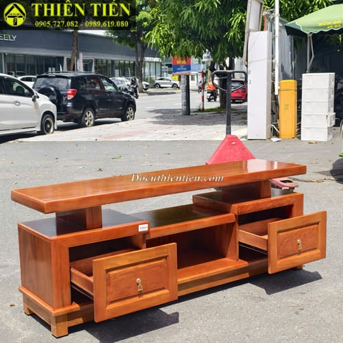 Kệ tivi 1m6 gỗ xoan đào (5)