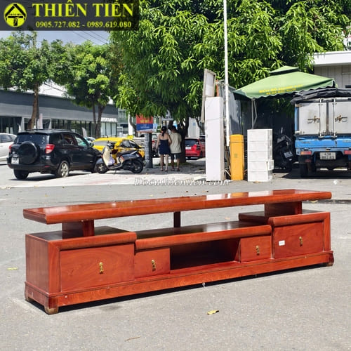Kệ tivi 2m2 gỗ hương xám (2)