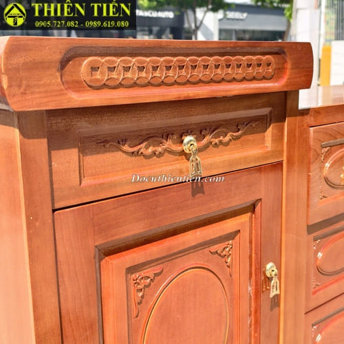 Kệ tivi 2m2 gỗ xoan đào (1)
