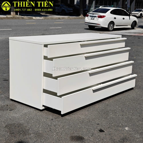 P-XK tủ gỗ 4 ngăn trắng (1)