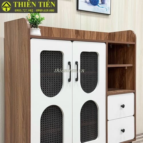Tủ giày 1m cánh trắng 4 ô mây (4)