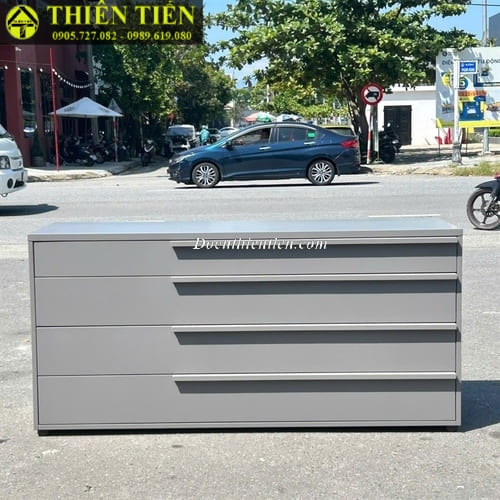 Tủ gỗ 4 ngăn xám đậm (Hàng mới) (2)