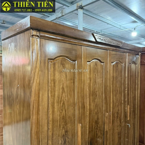 Tủ quần áo 4 cánh HƯƠNG XÁM (3)