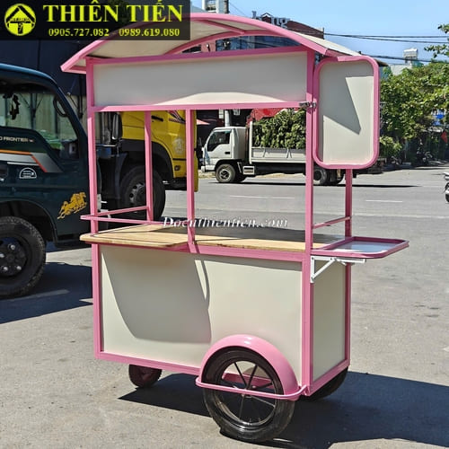 Xe trà sữa mái vòm 1m2 hồng (2)